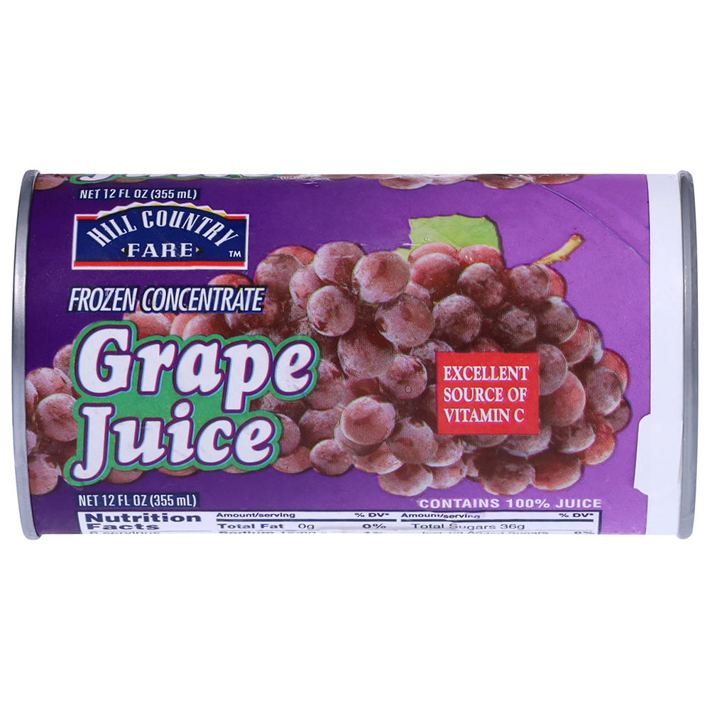 Hill Country Fare Frozen 100% Grape Juice, 12 oz