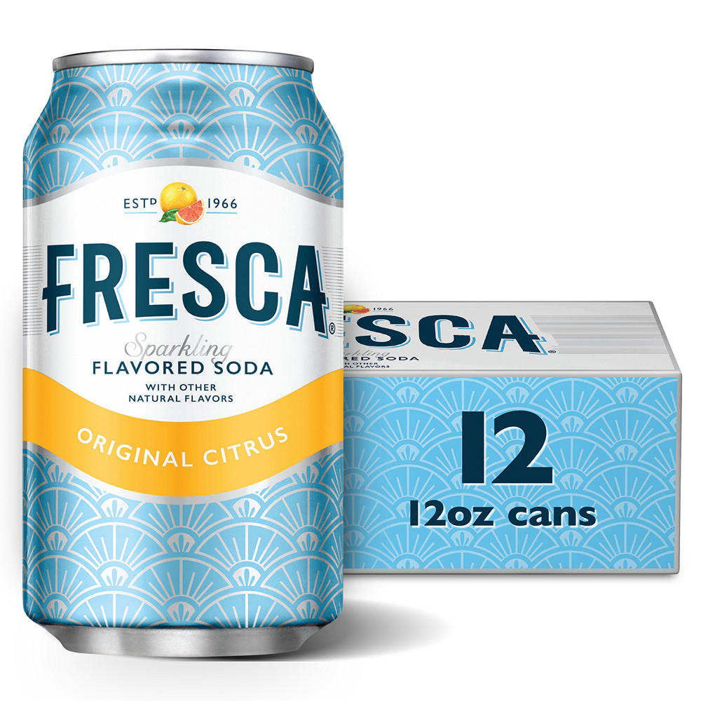 Fresca Citrus Soda Soft Drink Fridge Pack 12 pk Cans, 12 oz