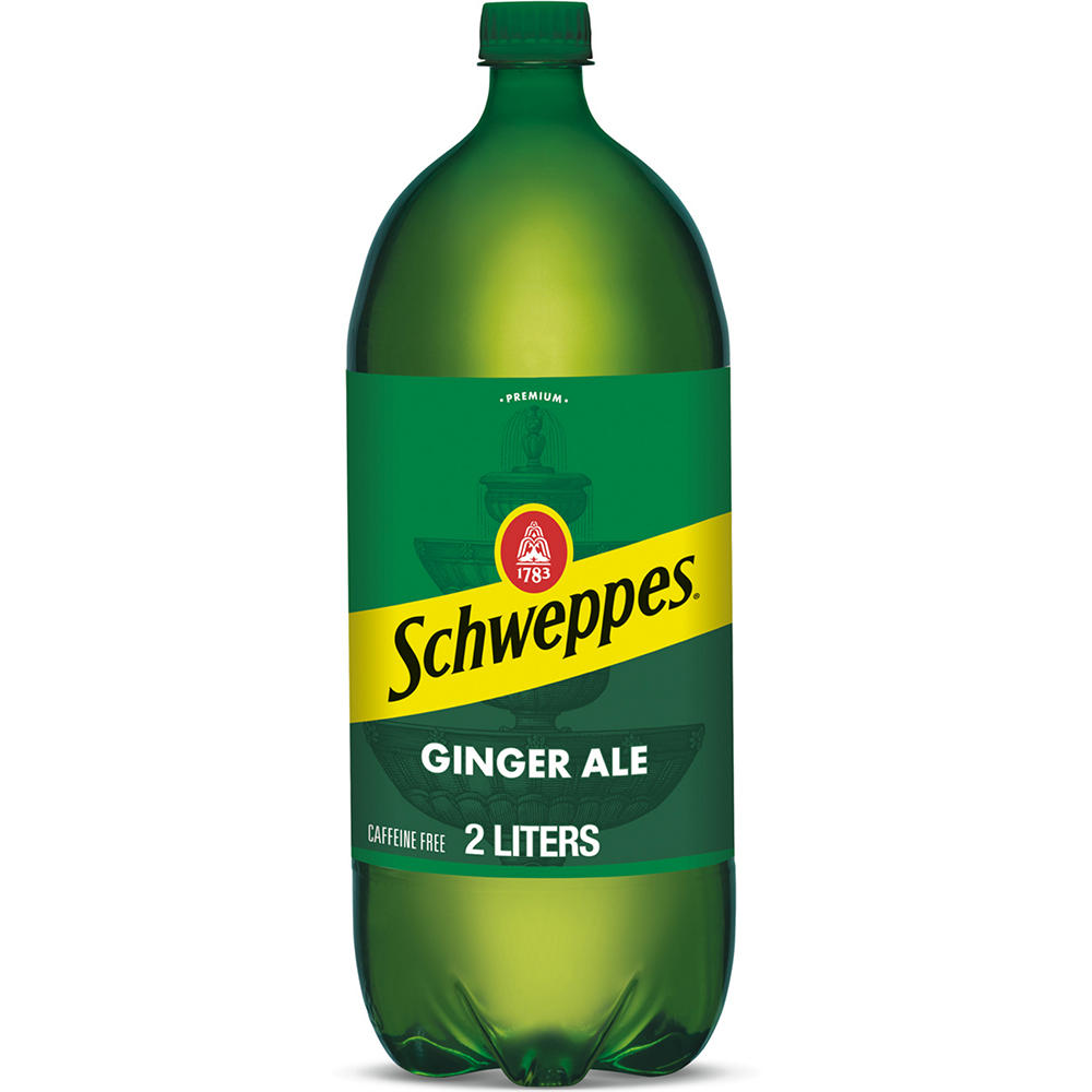 Schweppes Caffeine Free Ginger Ale Soda, 2 L