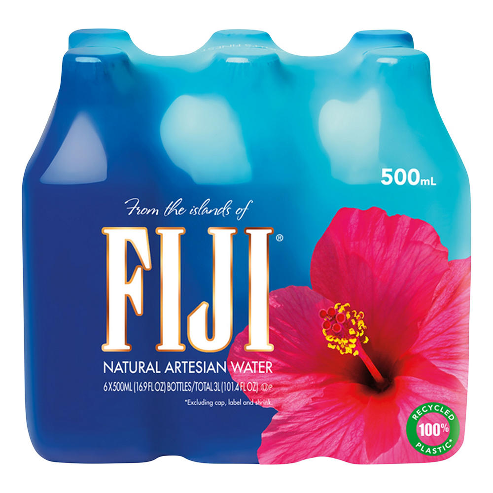FIJI Natural Artesian Water 6 pk Bottles, 16.9 oz