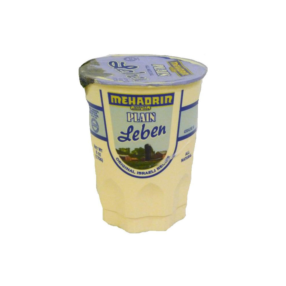 Mehadrin Kosher Plain Leben Yogurt, 6 oz