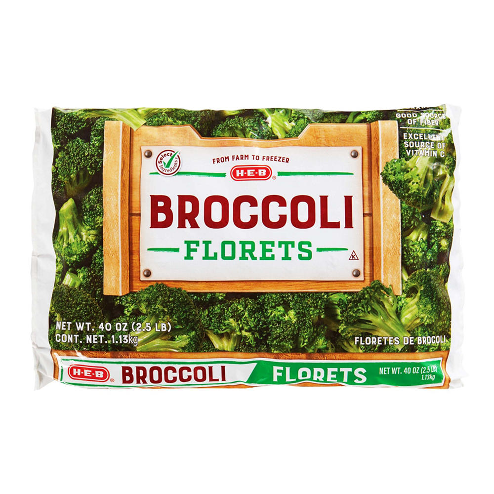 H-E-B Frozen Broccoli Florets, 40 oz