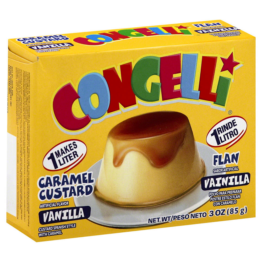 Congelli Caramel Custard Vanilla Flan, 3 oz
