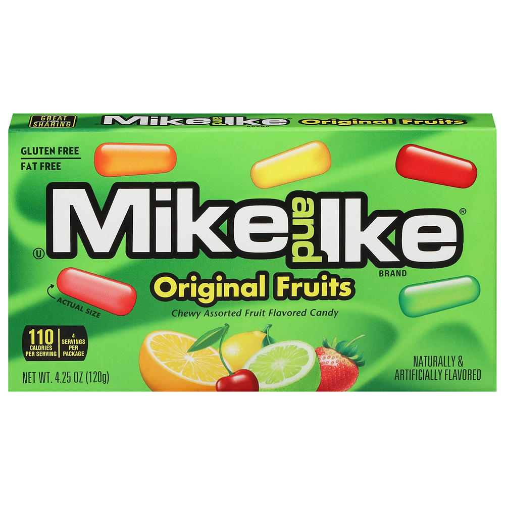 Mike & Ike Original Fruits Chewy Candy Theater Box, 4.25 oz