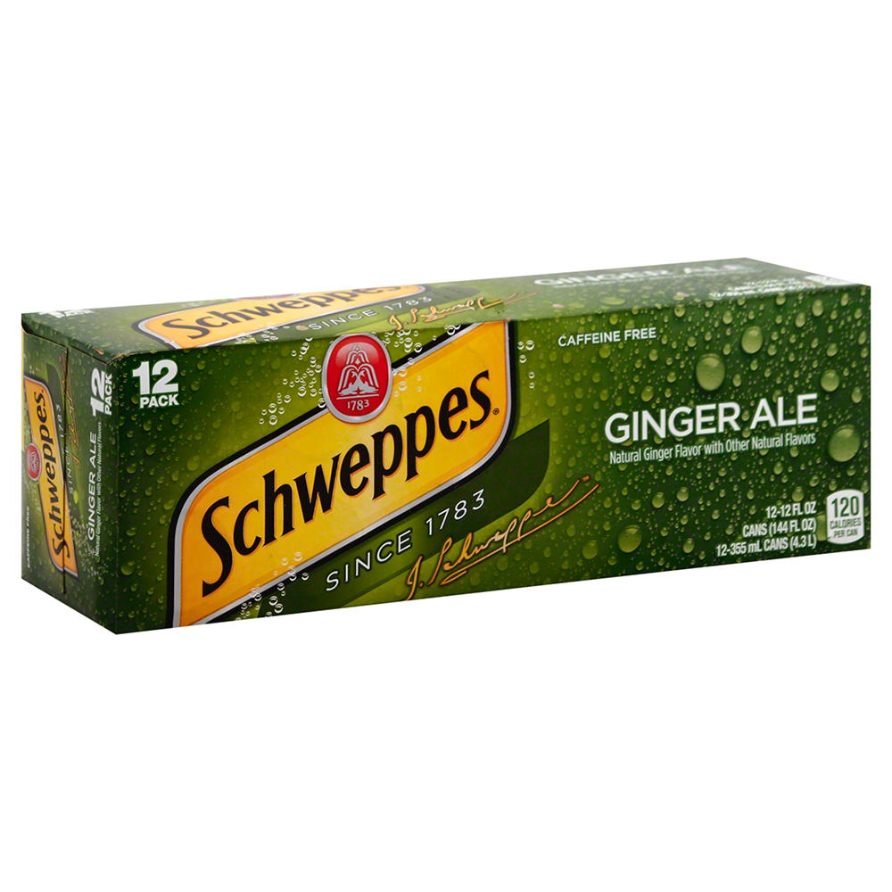 Schweppes Ginger Ale 12 oz Cans, 12 pk