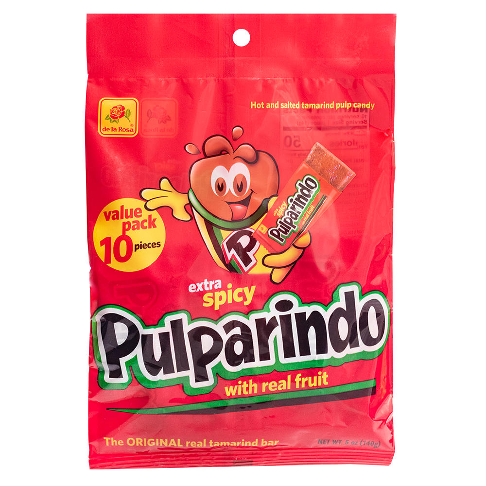 De La Rosa Pulparindo Extra Spicy Candy, 10 ct