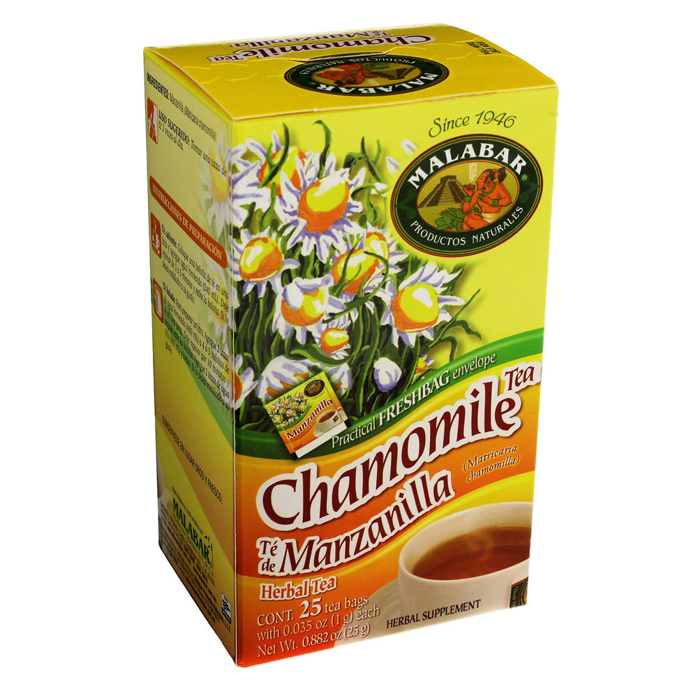 Malabar Chamomile Herbal Tea Bags, 25 ct