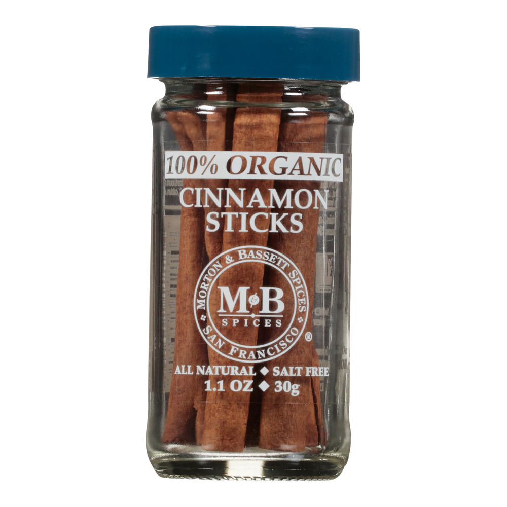 Morton & Bassett 100% Organic Cinnamon Sticks, 1.1 oz