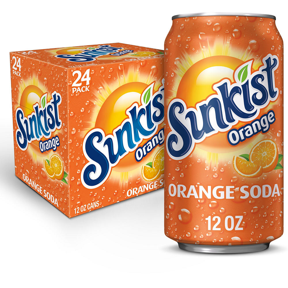 Sunkist Orange Soda 24 pk Cans, 12 oz