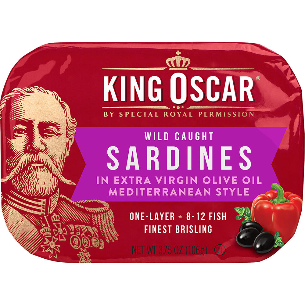 King Oscar Wild Caught Mediterranean Style Sardines, 3.75 oz