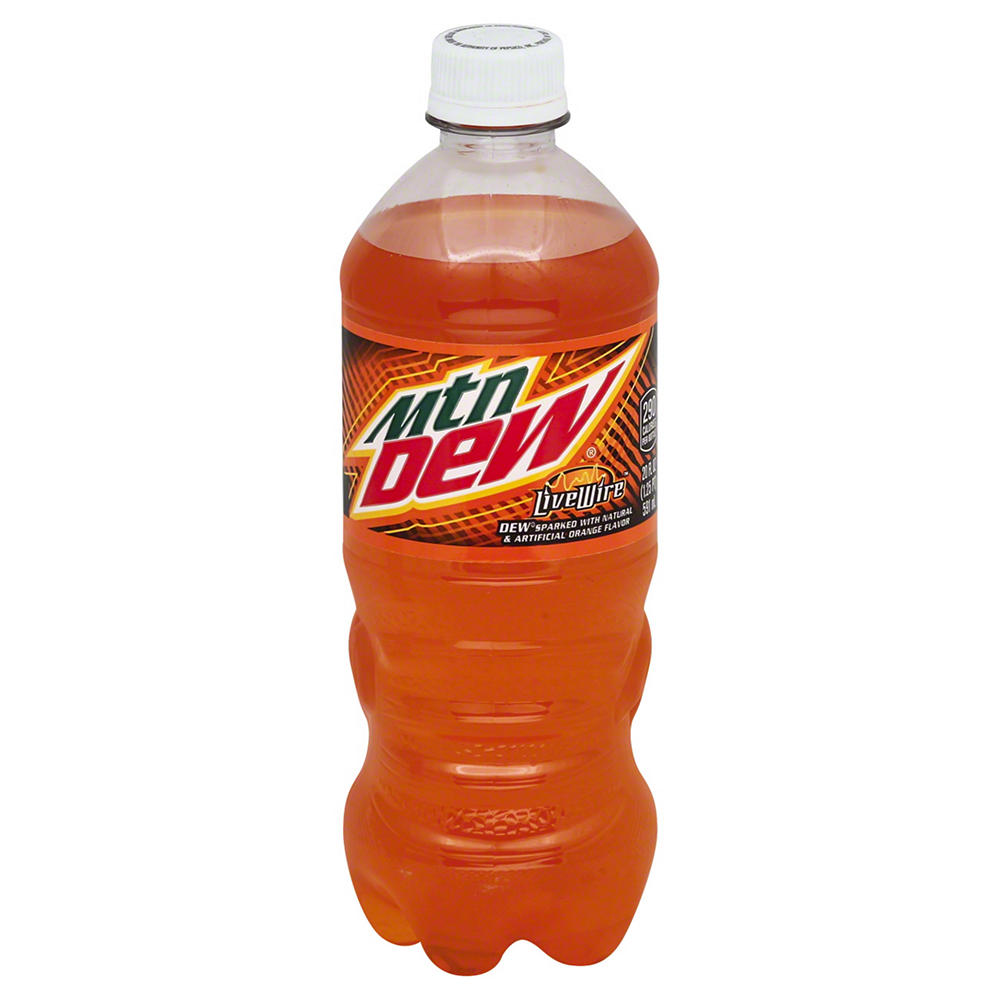 Mountain Dew Live Wire Orange Soda, 20 oz