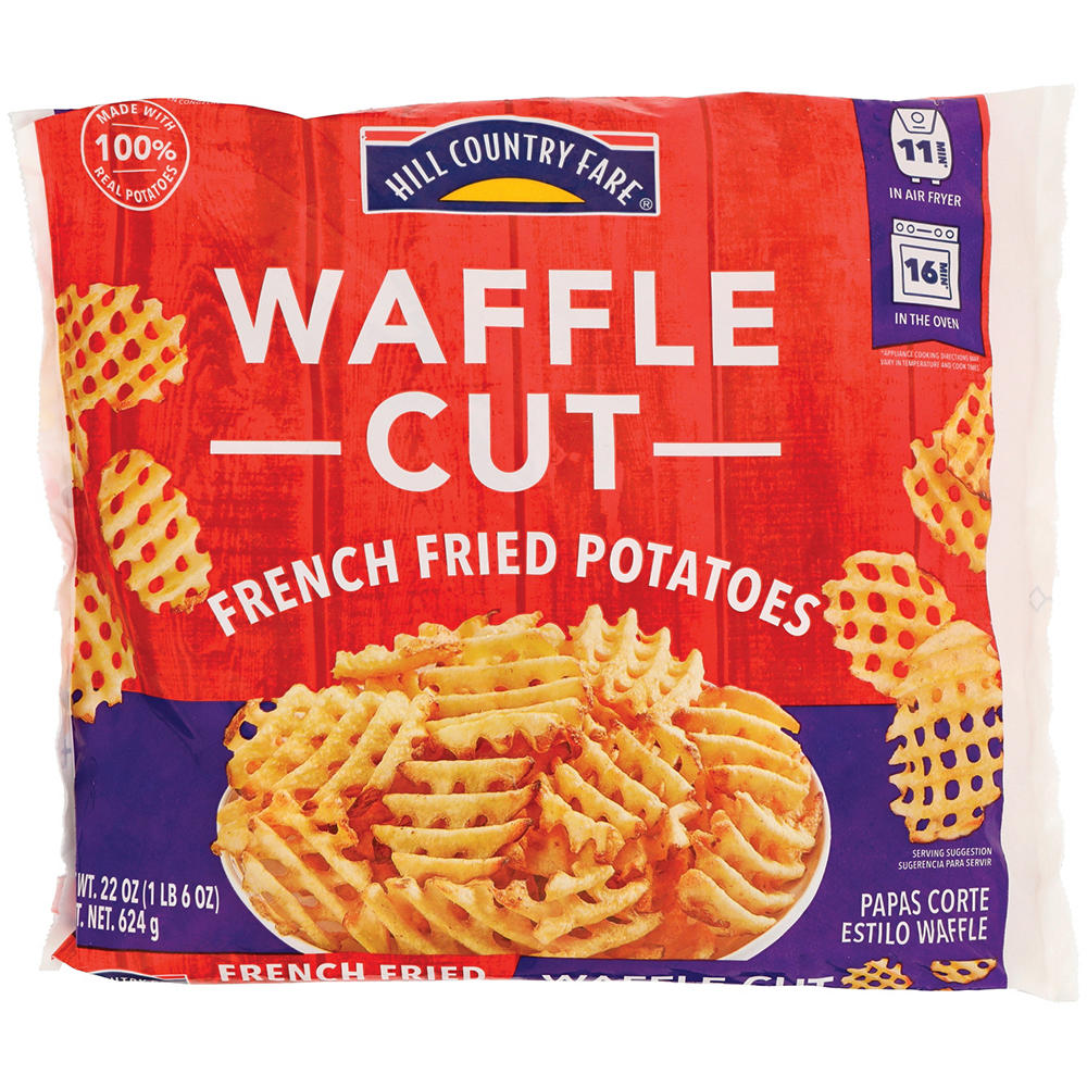 Hill Country Fare Frozen Waffle Fries, 22 oz