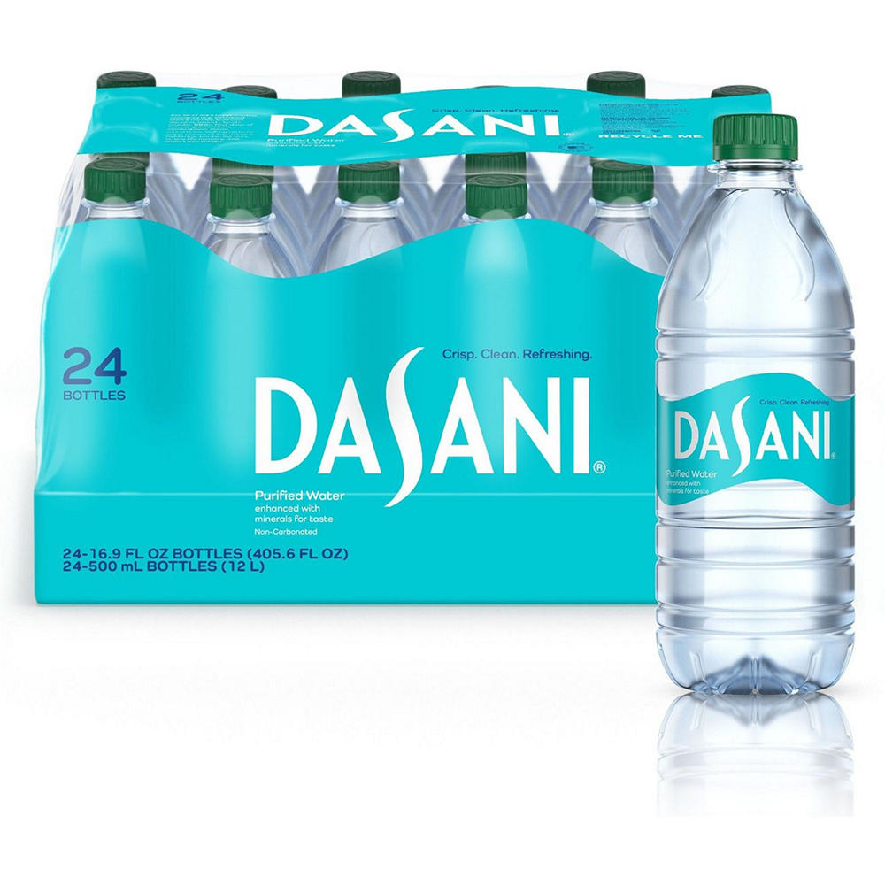 Dasani Purified Water 24 pk Bottles, 16.9 oz