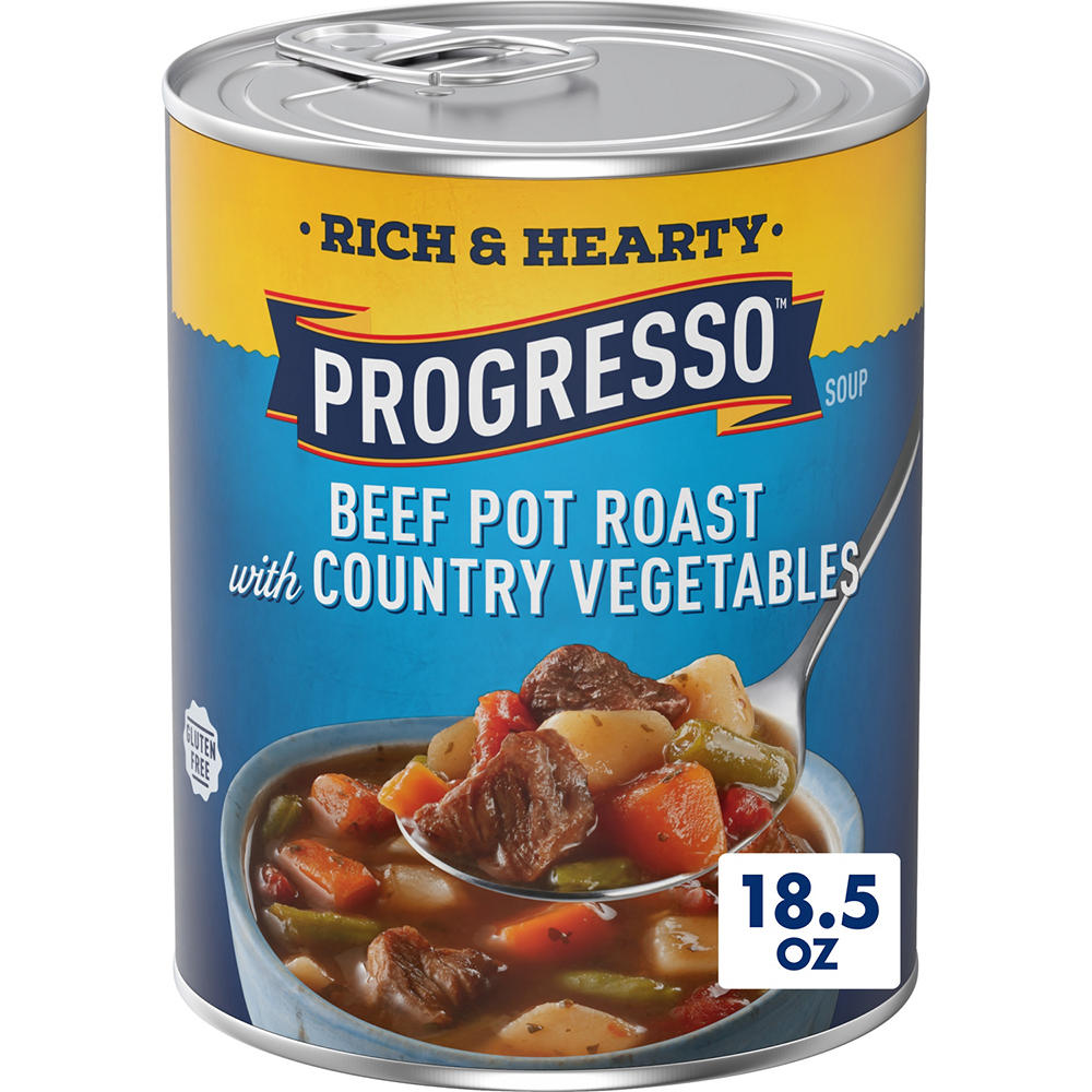 Progresso Rich & Hearty Beef Pot Roast with Country Vegetables Soup, 18.5 oz
