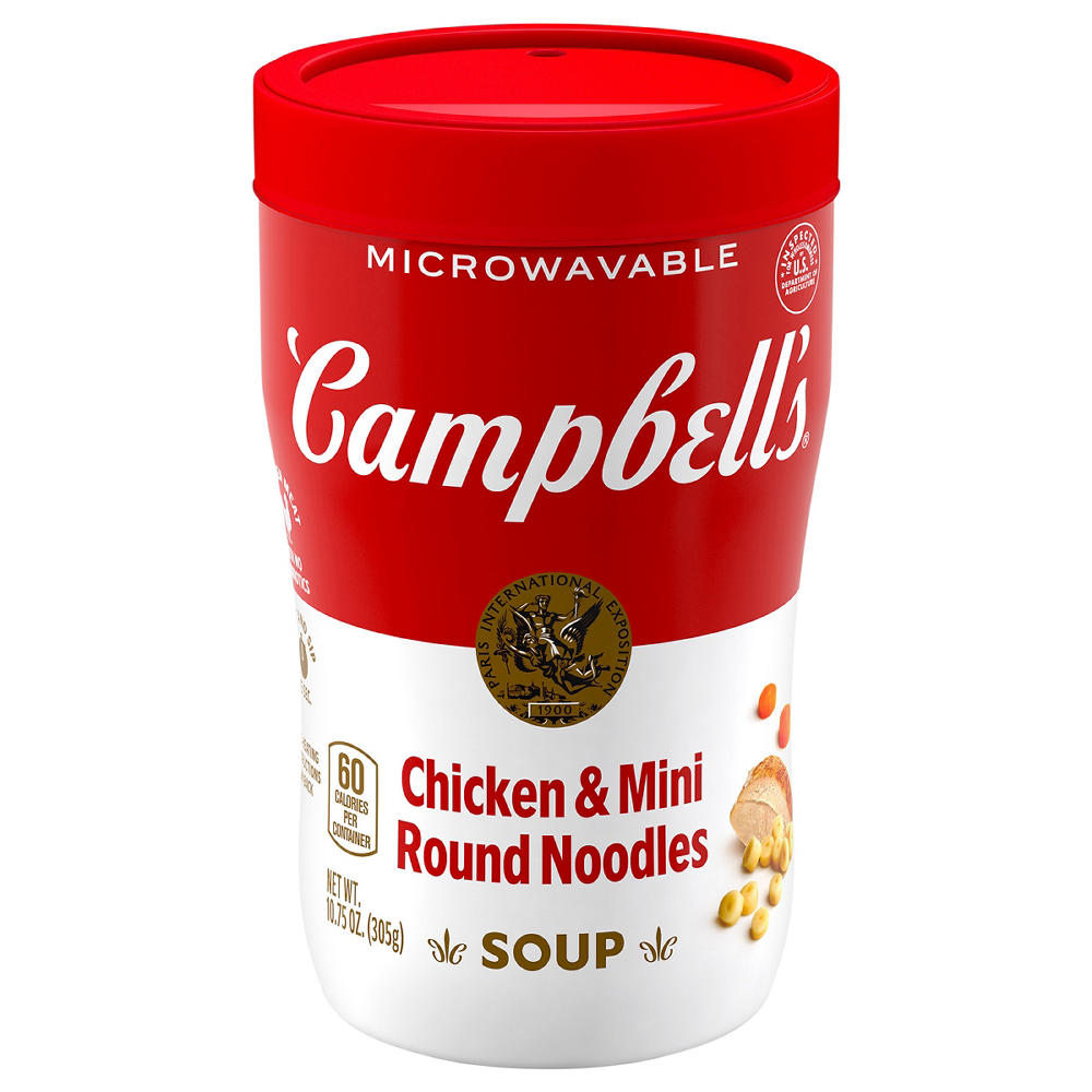 Campbell's Sipping Soup, Chicken & Mini Round Noodle Soup, 10.75 oz