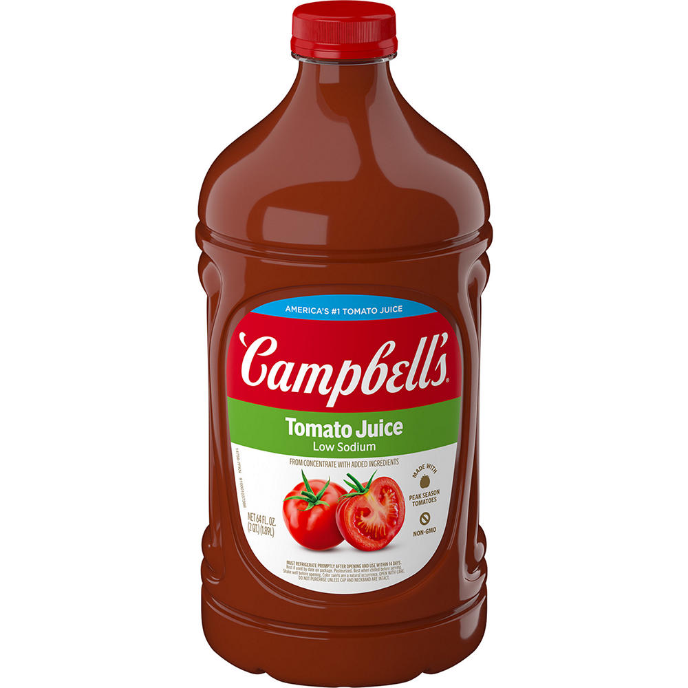 Campbell's Low Sodium 100% Tomato Juice, 64 fl oz