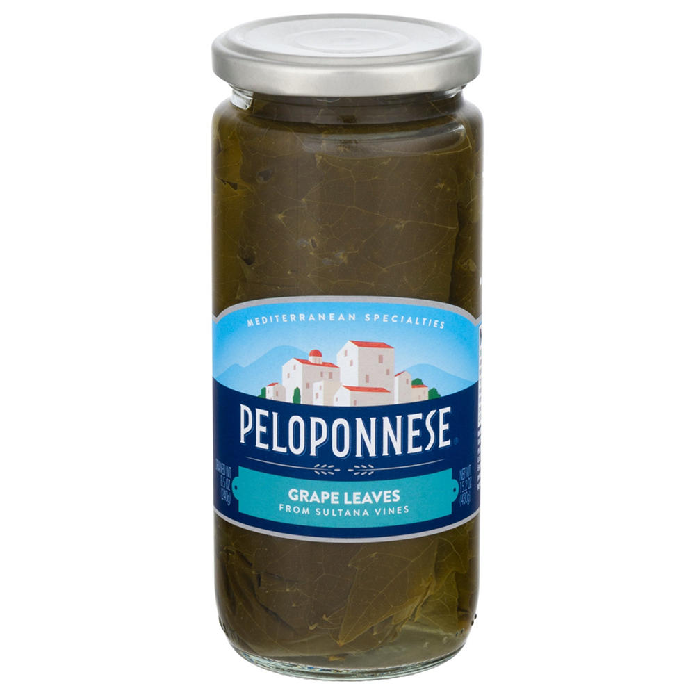 Peloponnese Grape Leaves in Vinegar Brine, 8.5 oz