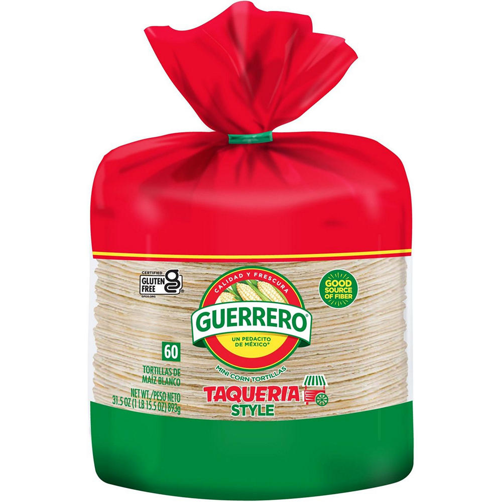 Guerrero Taqueria Style Mini White Corn Tortillas, 60 ct