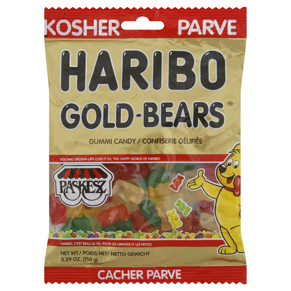 Haribo Kosher Gold-Bears Gummi Bears, 5.29 oz