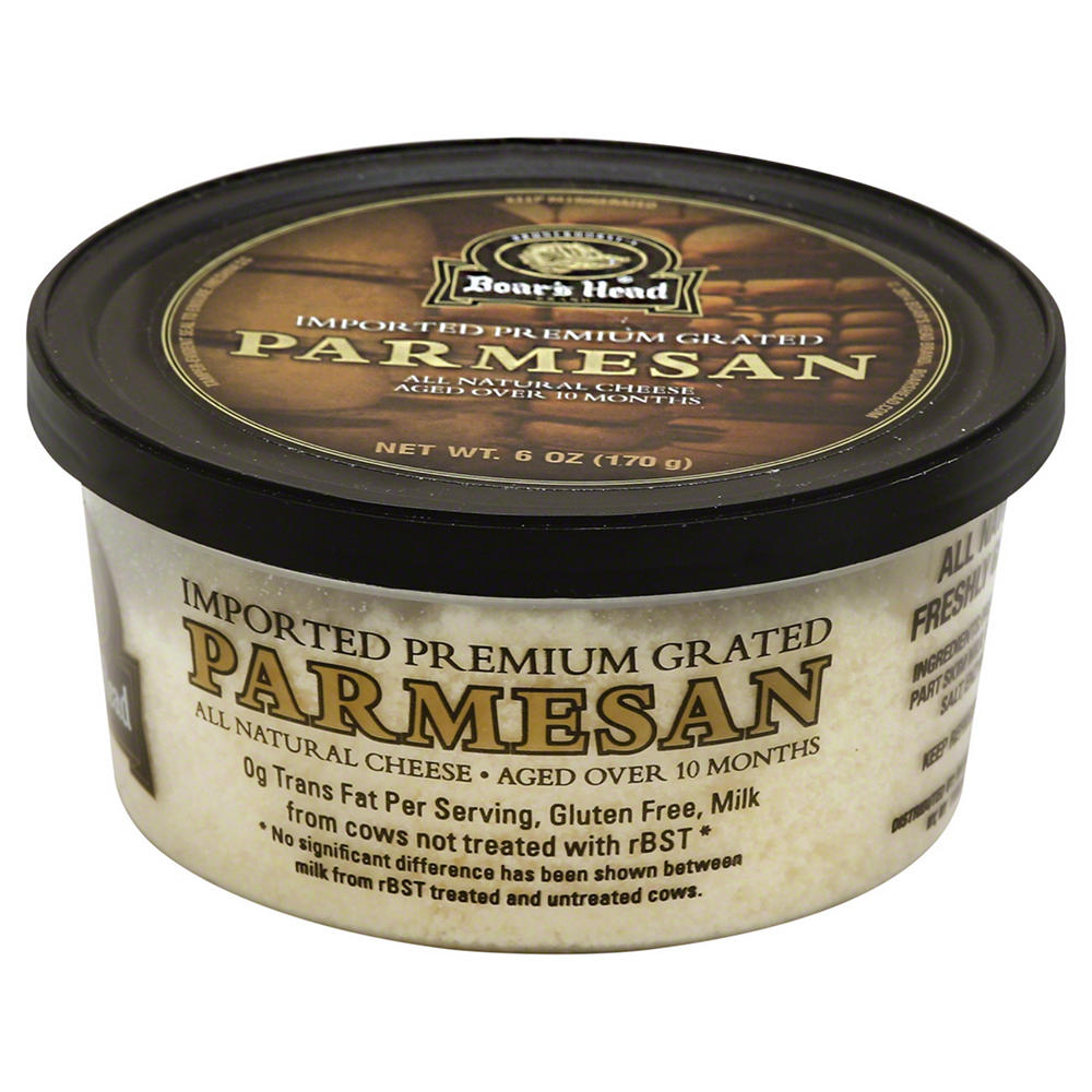 Boar's Head Imported Premium Parmesan Grated Cheese, 6 oz