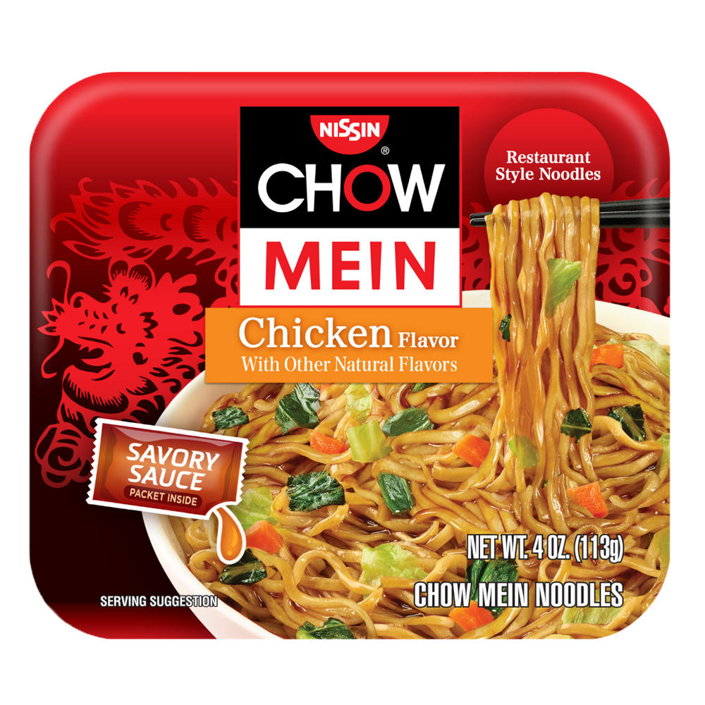 Nissin Chow Mein Chicken Flavor Noodles, 4 oz