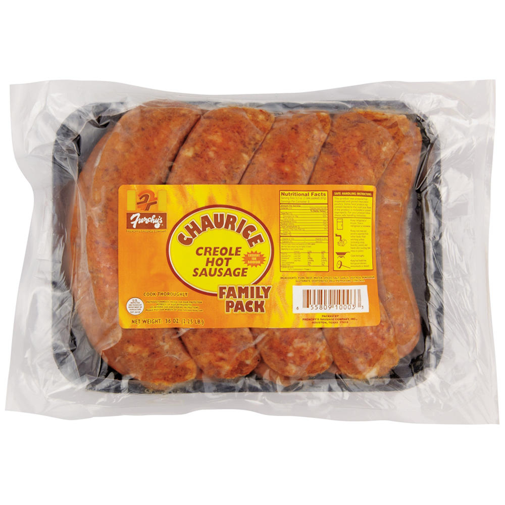 Frenchy's Creole Hot Sausages - Family Pack, 36 oz