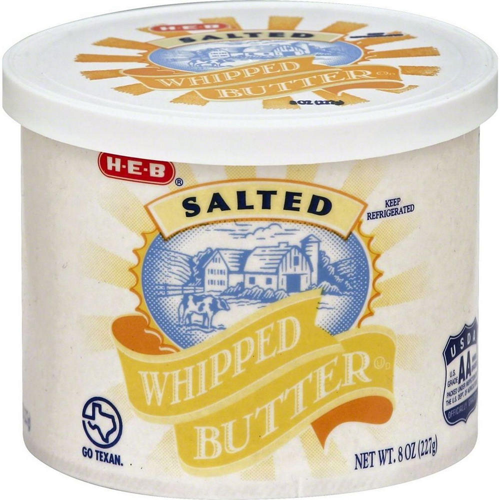 H-E-B Whipped Salted Butter, 8 oz