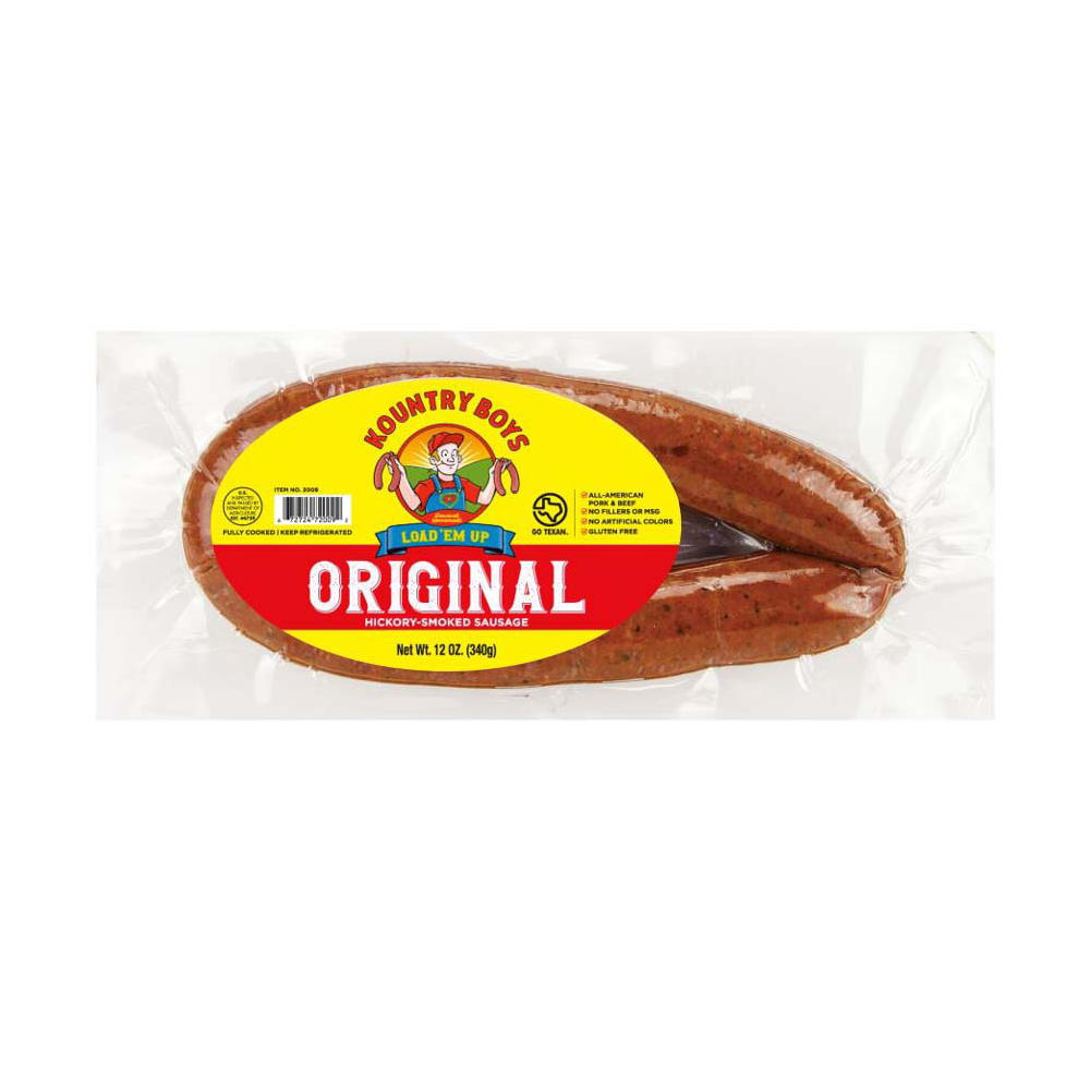 Kountry Boys Original Smoked Pork and Beef Sausage Ring, 12 oz