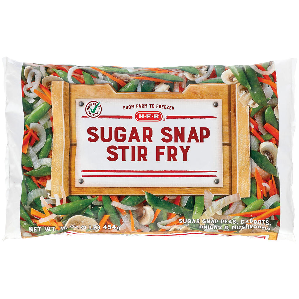 H-E-B Frozen Sugar Snap Stir Fry Vegetables, 16 oz