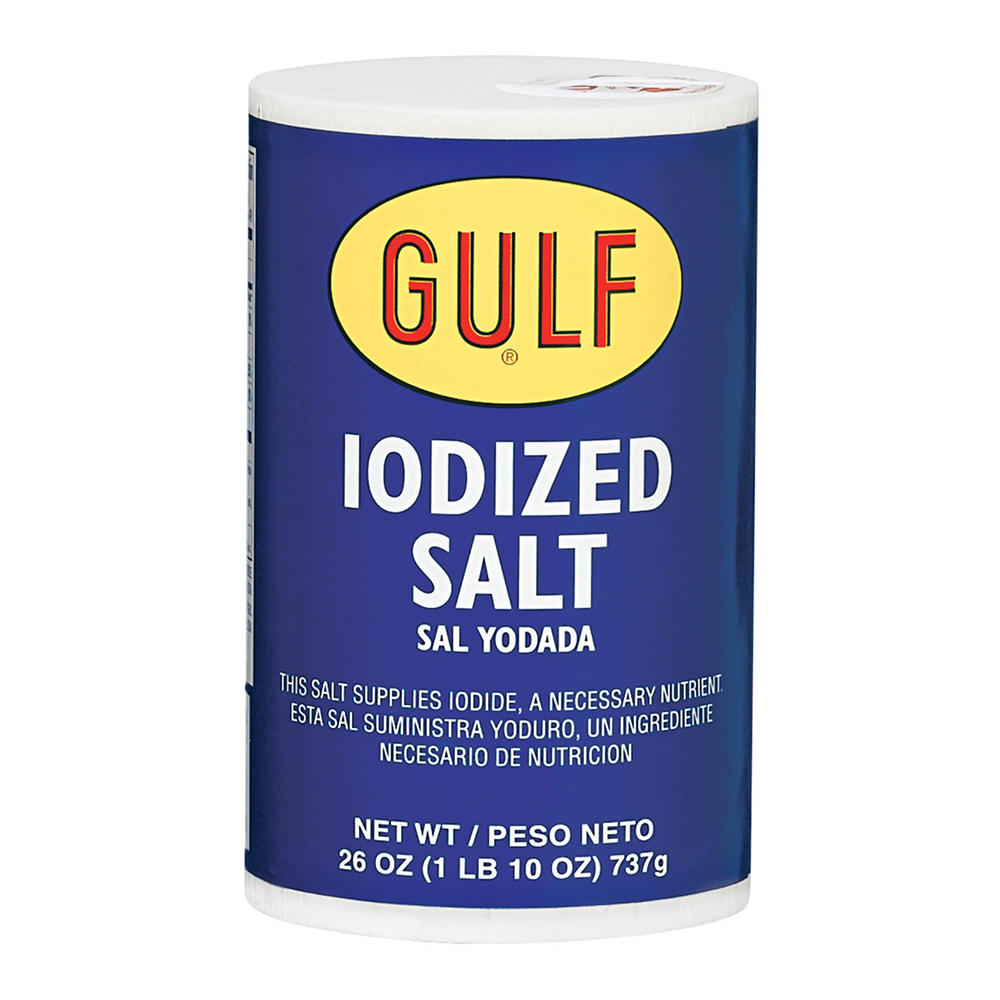 Gulf Iodized Salt, 26 oz