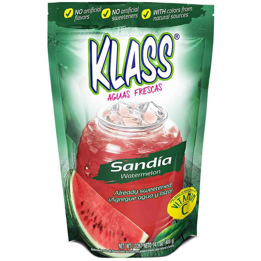 Klass Agua Fresacas Drink Mix - Watermelon, 14.1 oz
