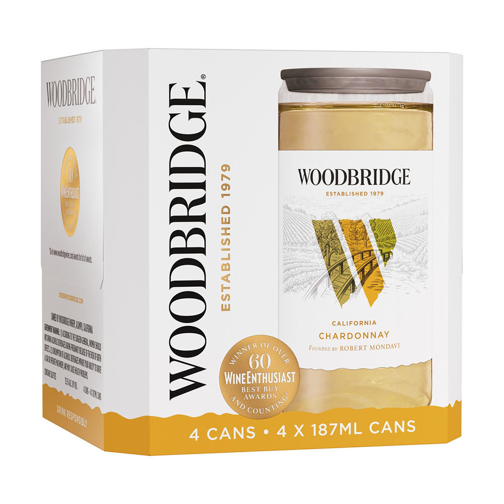 Woodbridge Chardonnay California White Wine 4 pk Cans, 187 mL