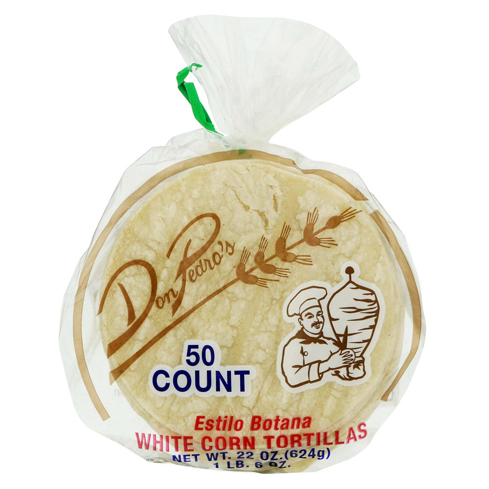 Don Pedro's Estilo Botana Mini White Corn Tortillas, 50 ct