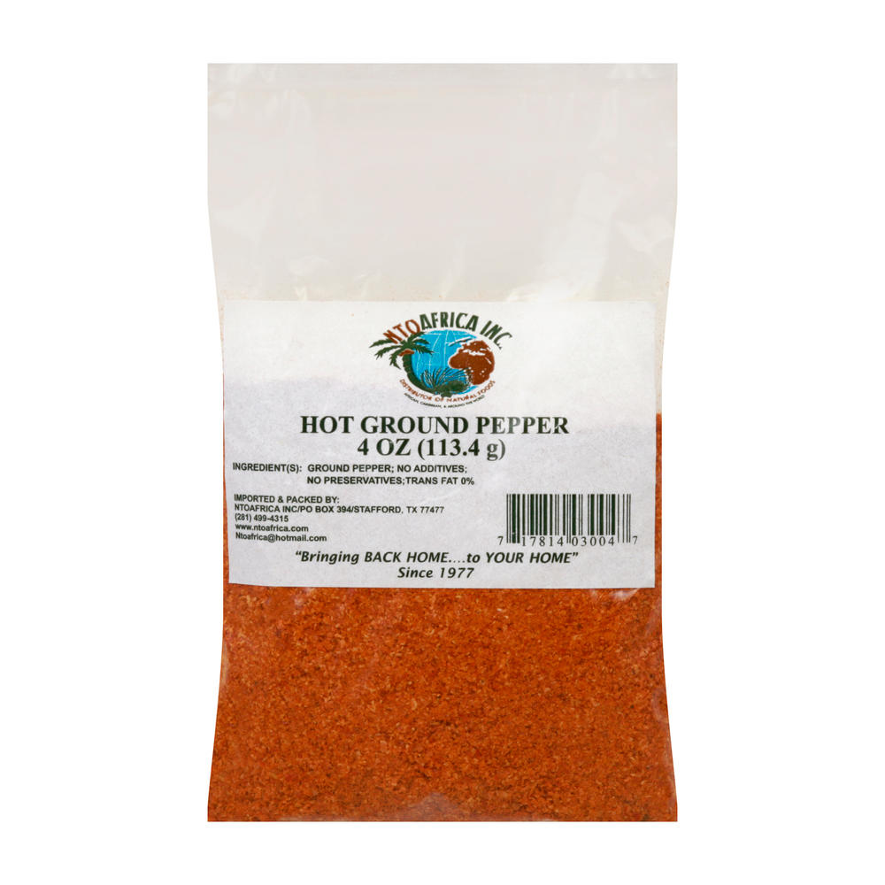 NTO Africa Hot Ground Pepper, 4 oz