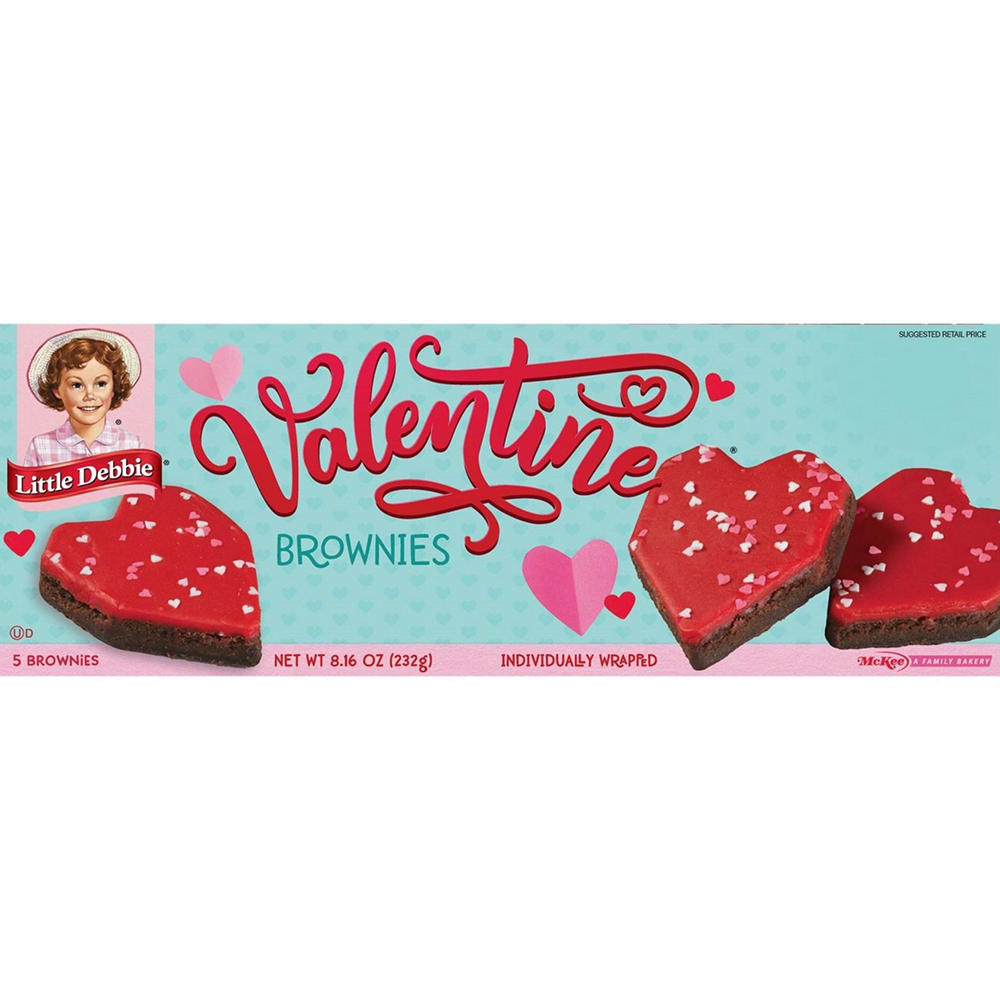 Little Debbie Iced Valentine Brownies, 5 ct