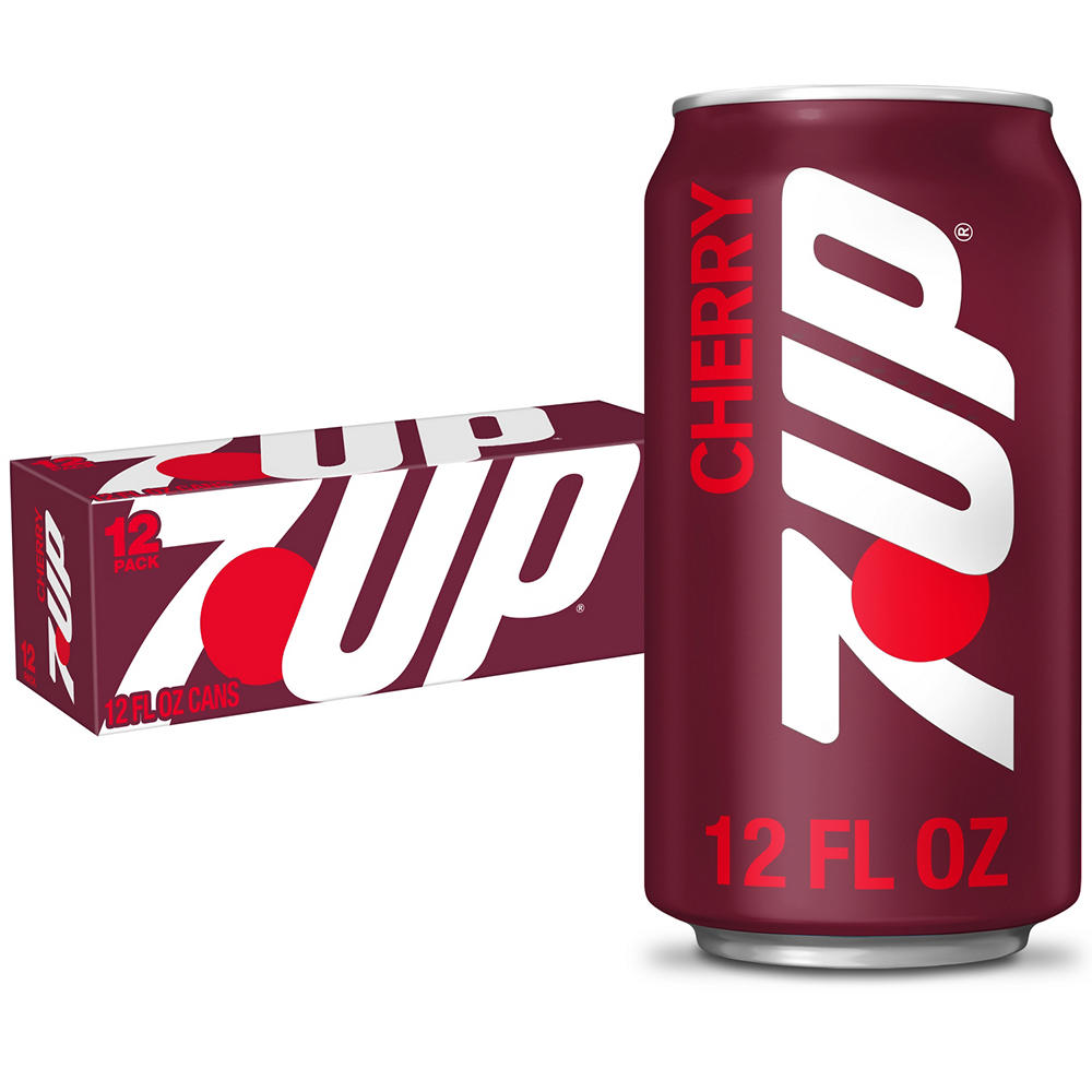 7UP Cherry Flavored Caffeine Free Soda 12 pk Cans, 12 oz