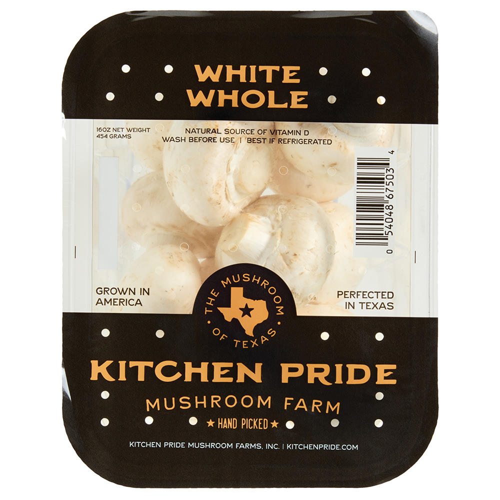 Fresh Whole White Mushrooms, 16 oz