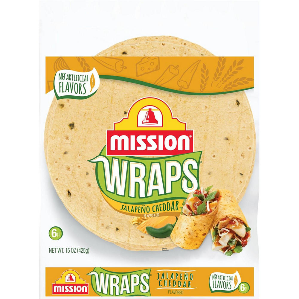 Mission Wraps - Jalapeno Cheddar, 6 ct
