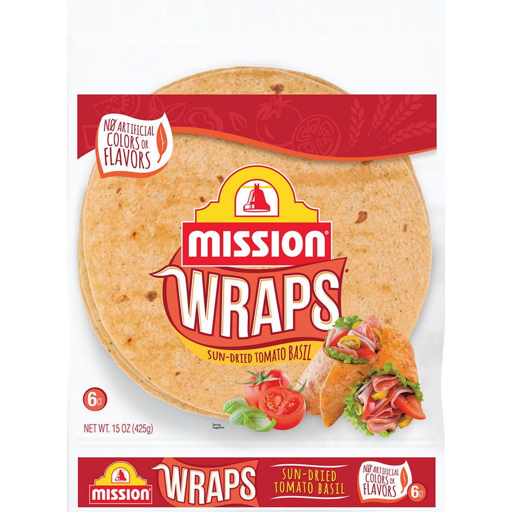 Mission Wraps - Sundried Tomato Basil, 6 ct