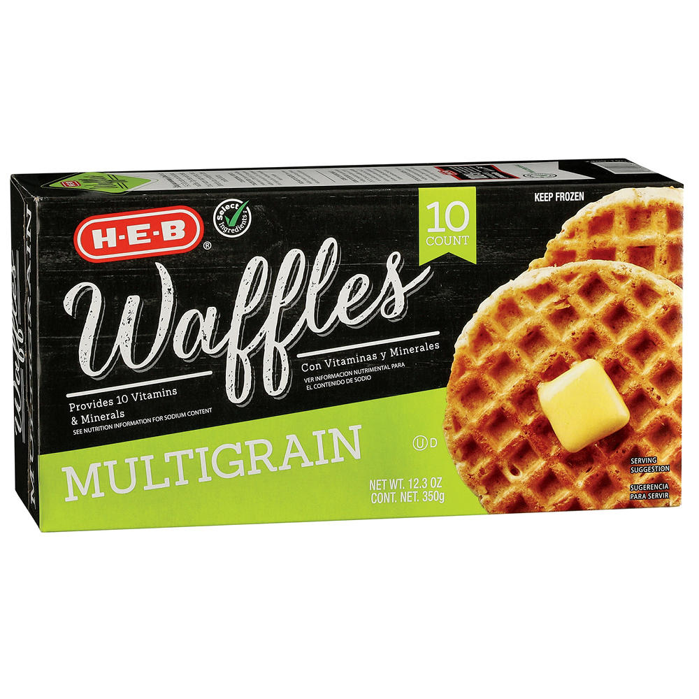 H-E-B Frozen Waffles - Multigrain, 10 ct