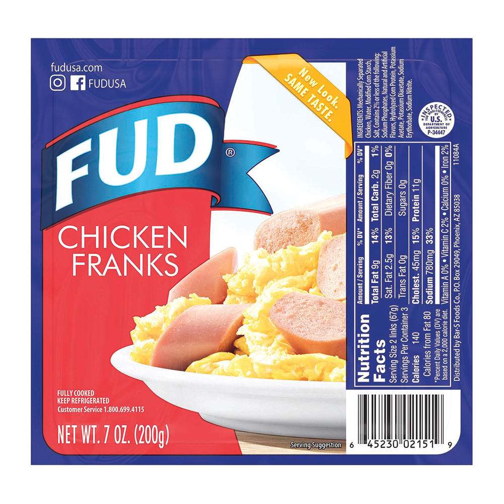 FUD Chicken Franks, 6 ct