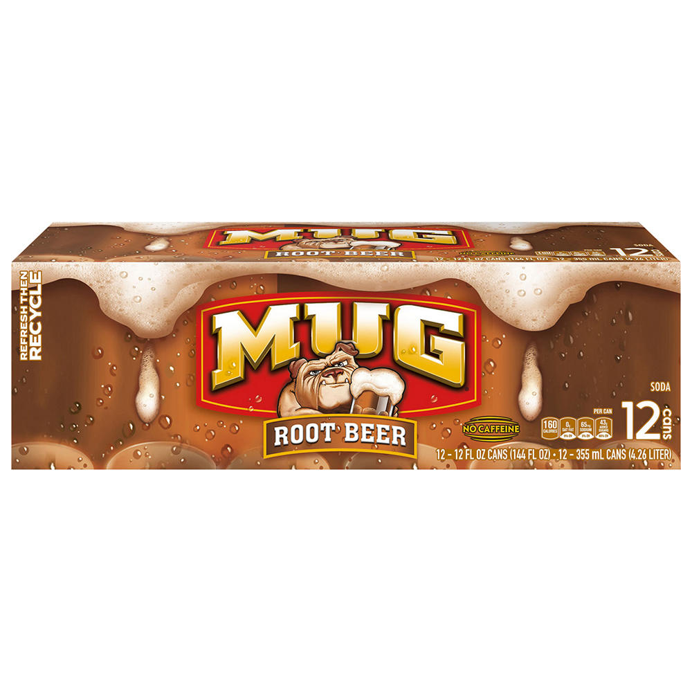 Mug Root Beer Soda Soft Drink 12 pk Cans, 12 oz