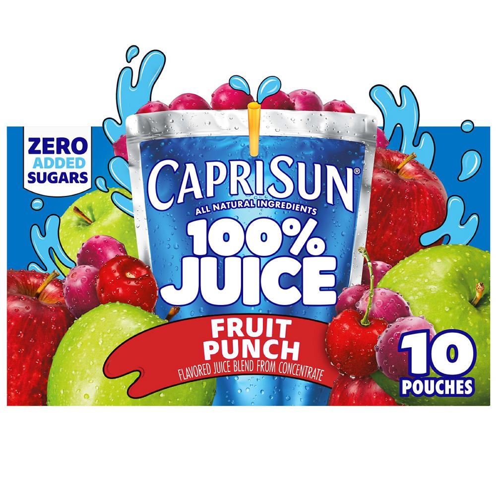 Capri Sun 100% Fruit Punch Juice Blend 10 pk Pouches, 6 oz
