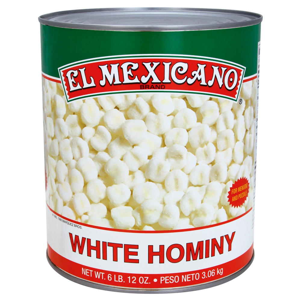 El Mexicano White Hominy Corn, 106 oz
