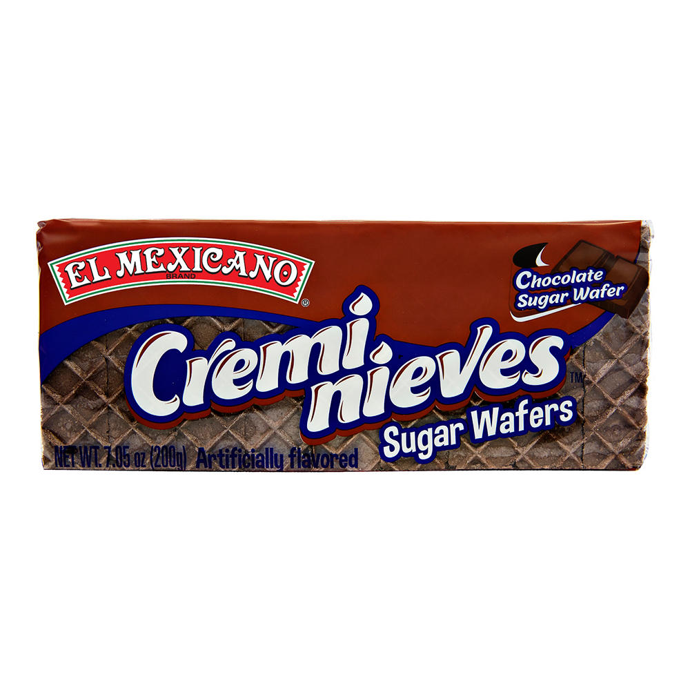 El Mexicano Cremi Nieves Chocolate Sugar Wafers Cookies, 7.05 oz