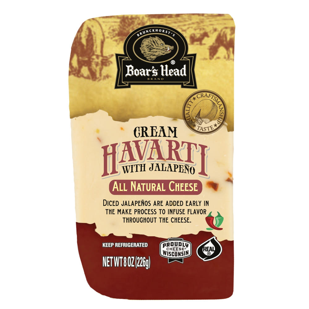 Boar's Head Cream Havarti Cheese with Jalapeno, 8 oz