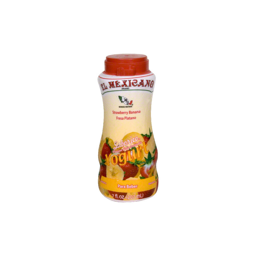 El Mexicano Mexican Style Drinkable Strawberry Banana Yogurt, 7 oz