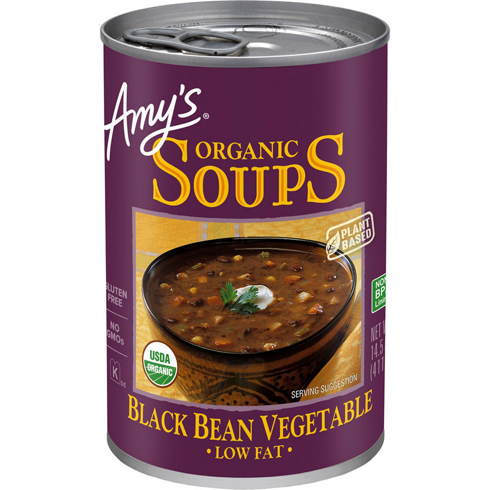 Amy's Organic Low Fat Black Bean Vegetable Soups, 14.5 oz