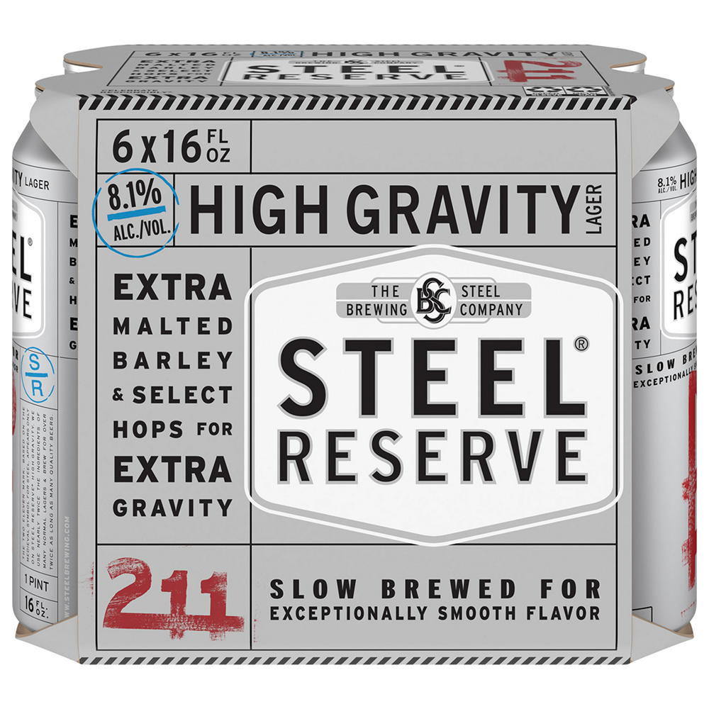 Steel Reserve 211 Lager 6 pk Cans, 16 oz
