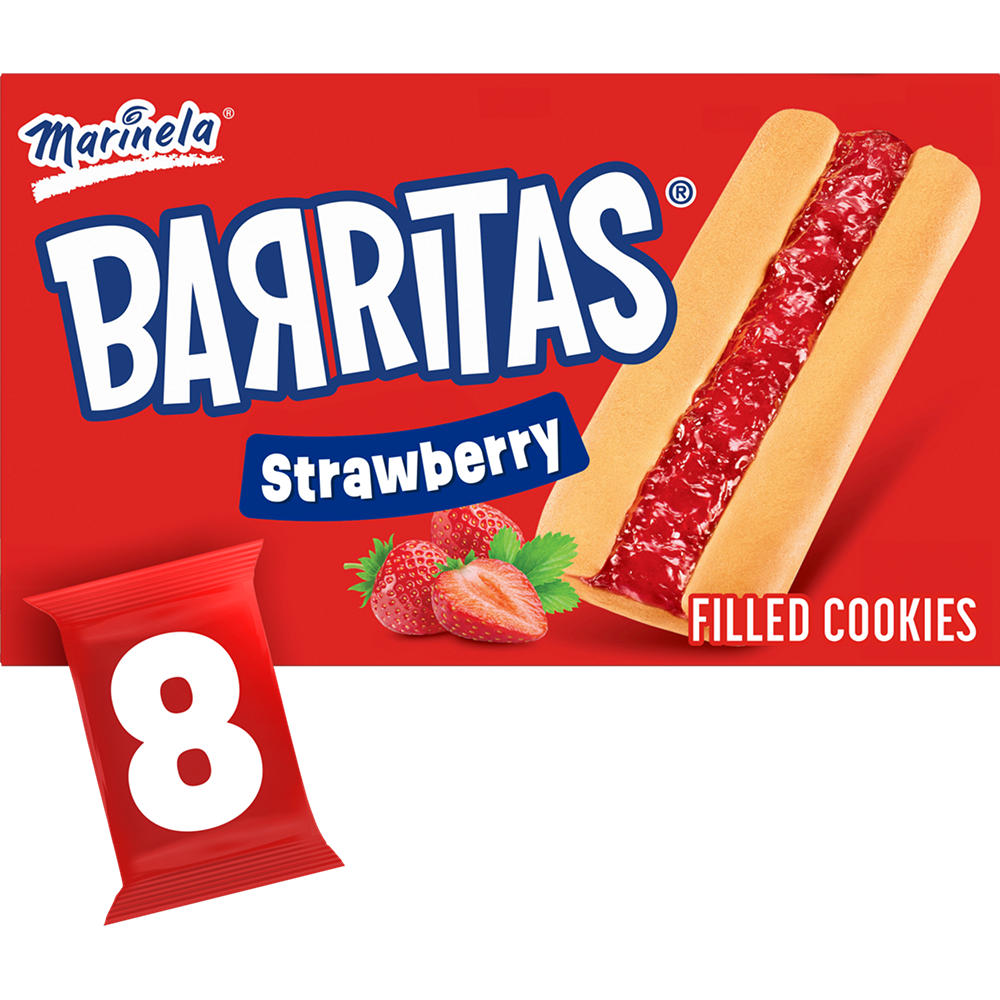 Marinela Barritas Fresa Strawberry-Filled Cookies Snack Packs, 8 ct